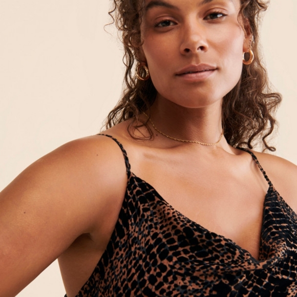 Velvet snake print Hutch midi dress, XS - Picture 3 of 7